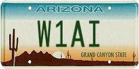 W1AI AZ license plate